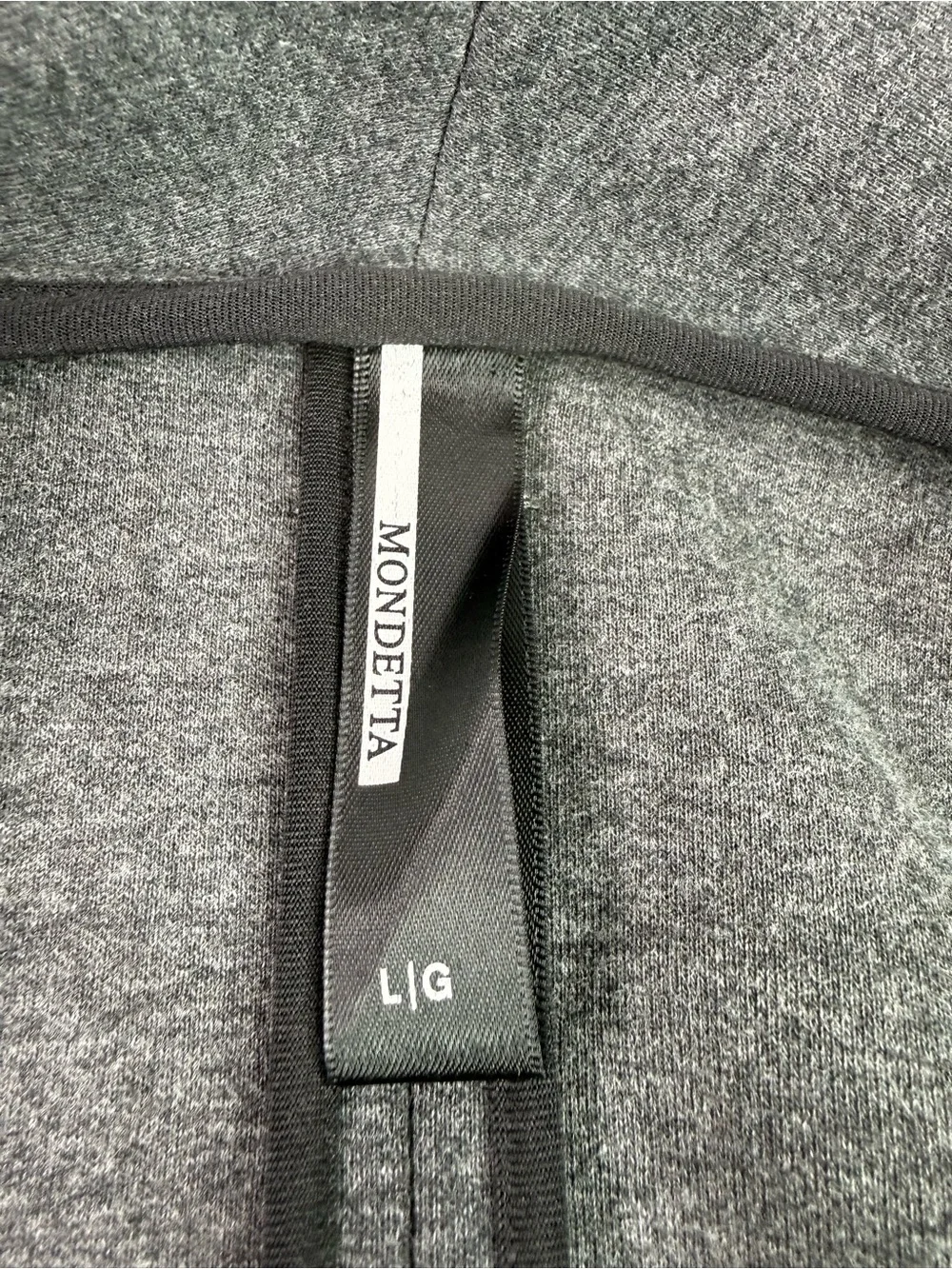 Mondetta Gray Knit Sweatshirt Cardigan Pockets Size Large